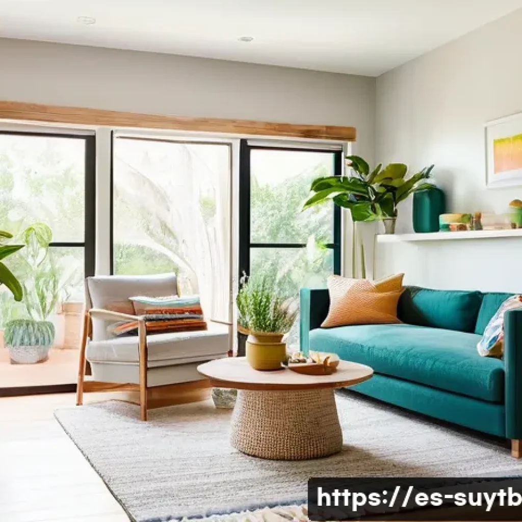 리노베이션으로 인한 사회적 책임과 역할 - **Sustainable Family Living Room with Artisanal Touches**
A brightly lit, modern yet warm living...