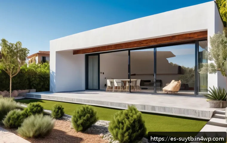 환경 친화적인 방수 및 단열재 선택 - A modern eco-friendly home exterior showcasing natural rubber waterproofing materials applied on the...
